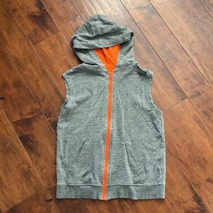 Boys lightweight zip up hooded vest